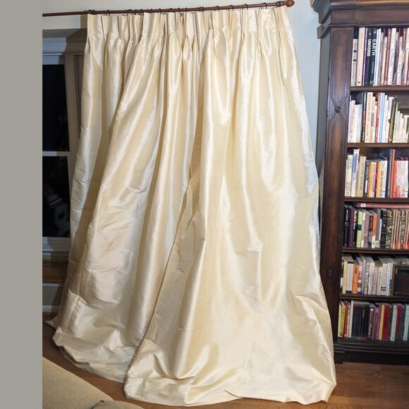 RESTORATION HARDWARE Double Pinch Pleat Thai Silk Curtain - Picture 2 of 9